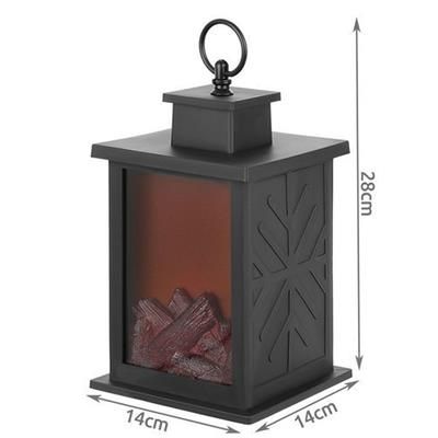 Lampion kominek ogień ozdoba LED 3AA