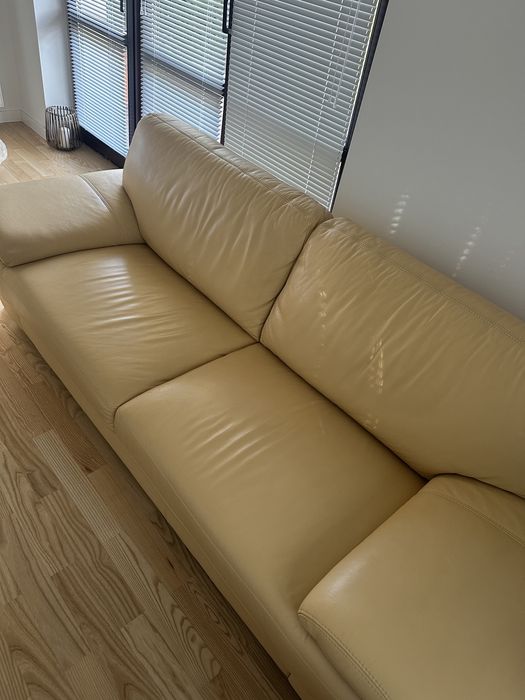 Wypoczynek skórzany stan bardzo dobry Helvetia Furniture