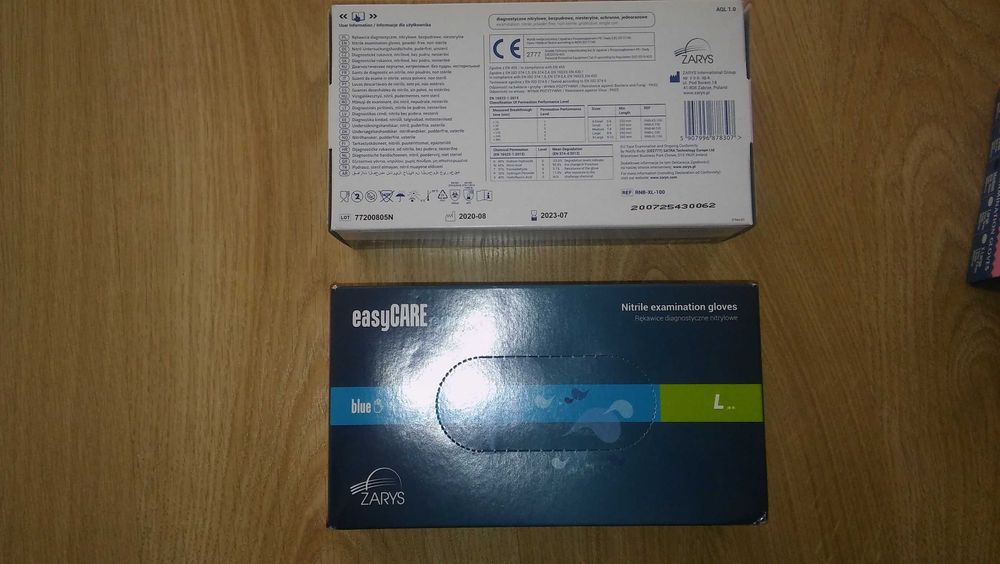 rękawicy nitrylowe r. L