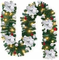 Weashume Girlanda Bożonarodzeniowa Z Oświetleniem Led 2,7 M