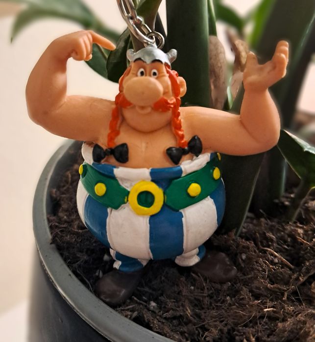 Porta-chaves Obélix. Gaulês Clássico Vintage