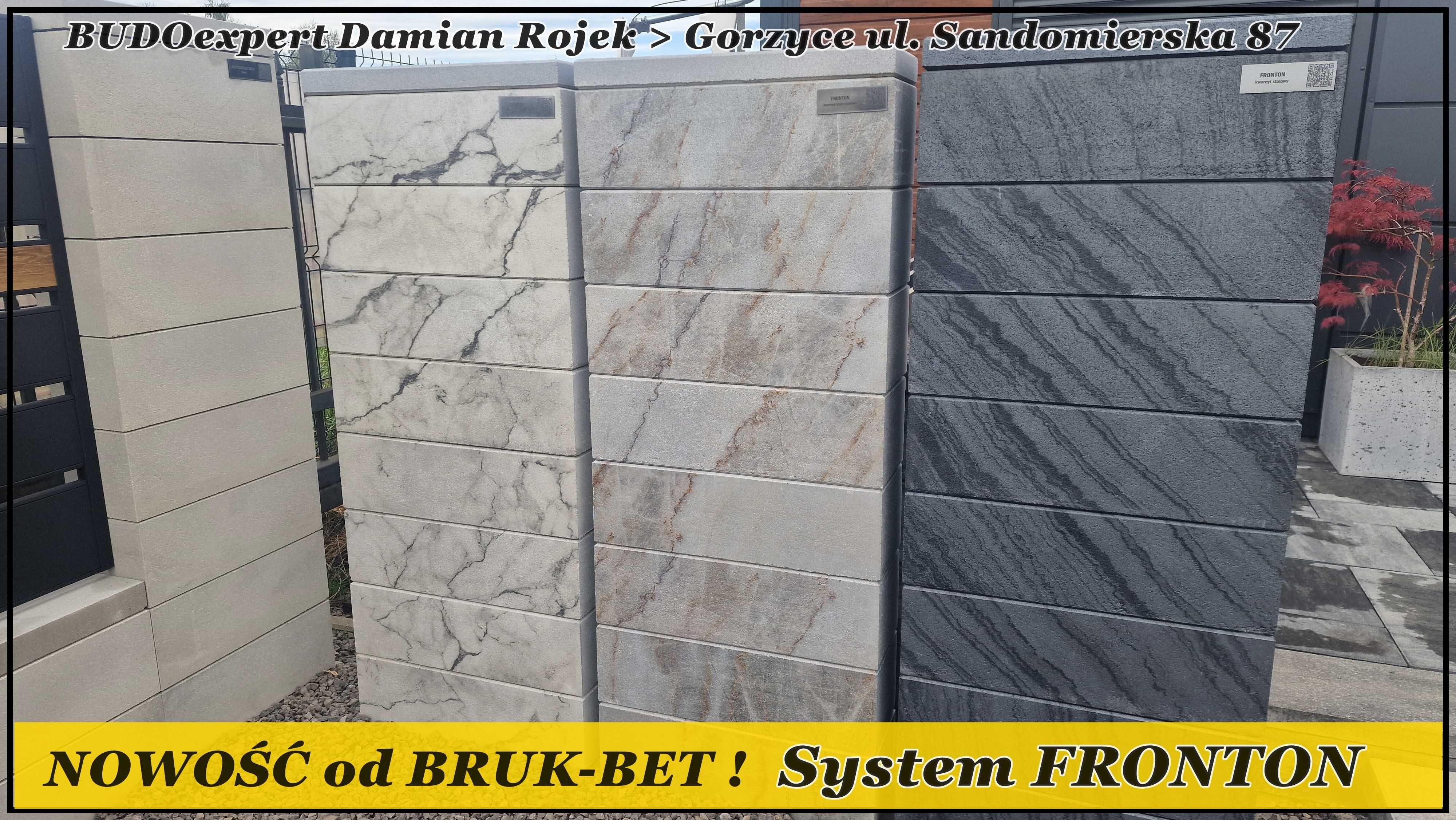 Pustak bloczek BRUK-BET na ogrodzenie model Rezydencja Novator 50x19