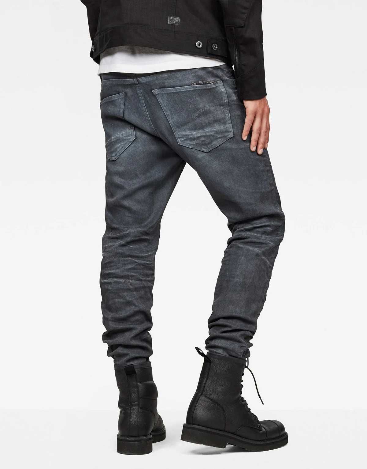 Шикарні звужені джинси G-Star Raw 3301 Slim Dark Aged Cobler W34/L36
