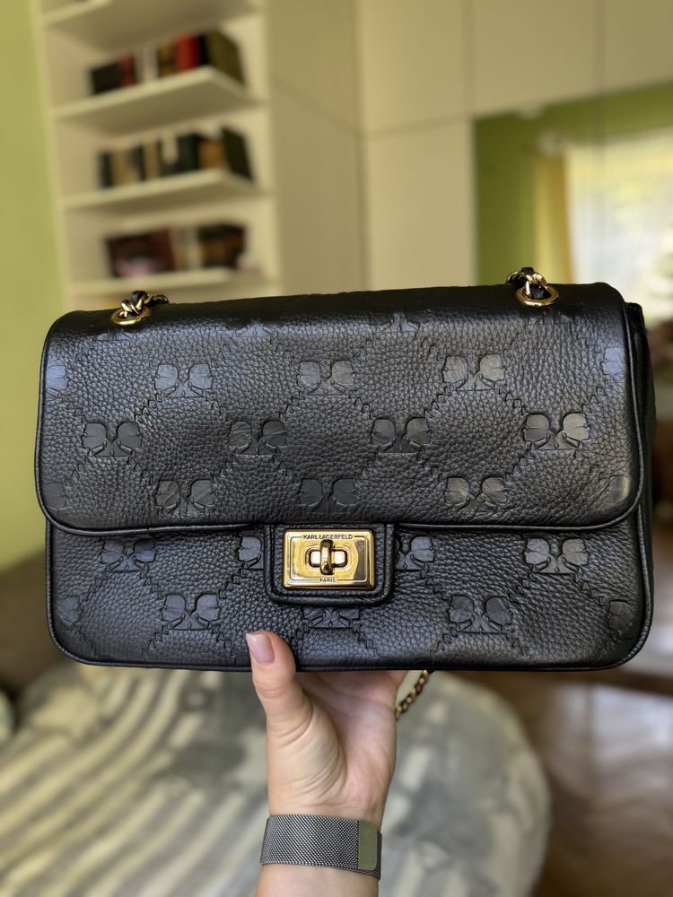 Оригінальна шкіряна сумка Karl Lagerfeld