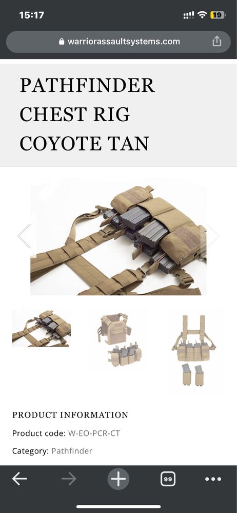 Розвантажувальна система Warrior Assault Systems Pathfinder Chest Rig