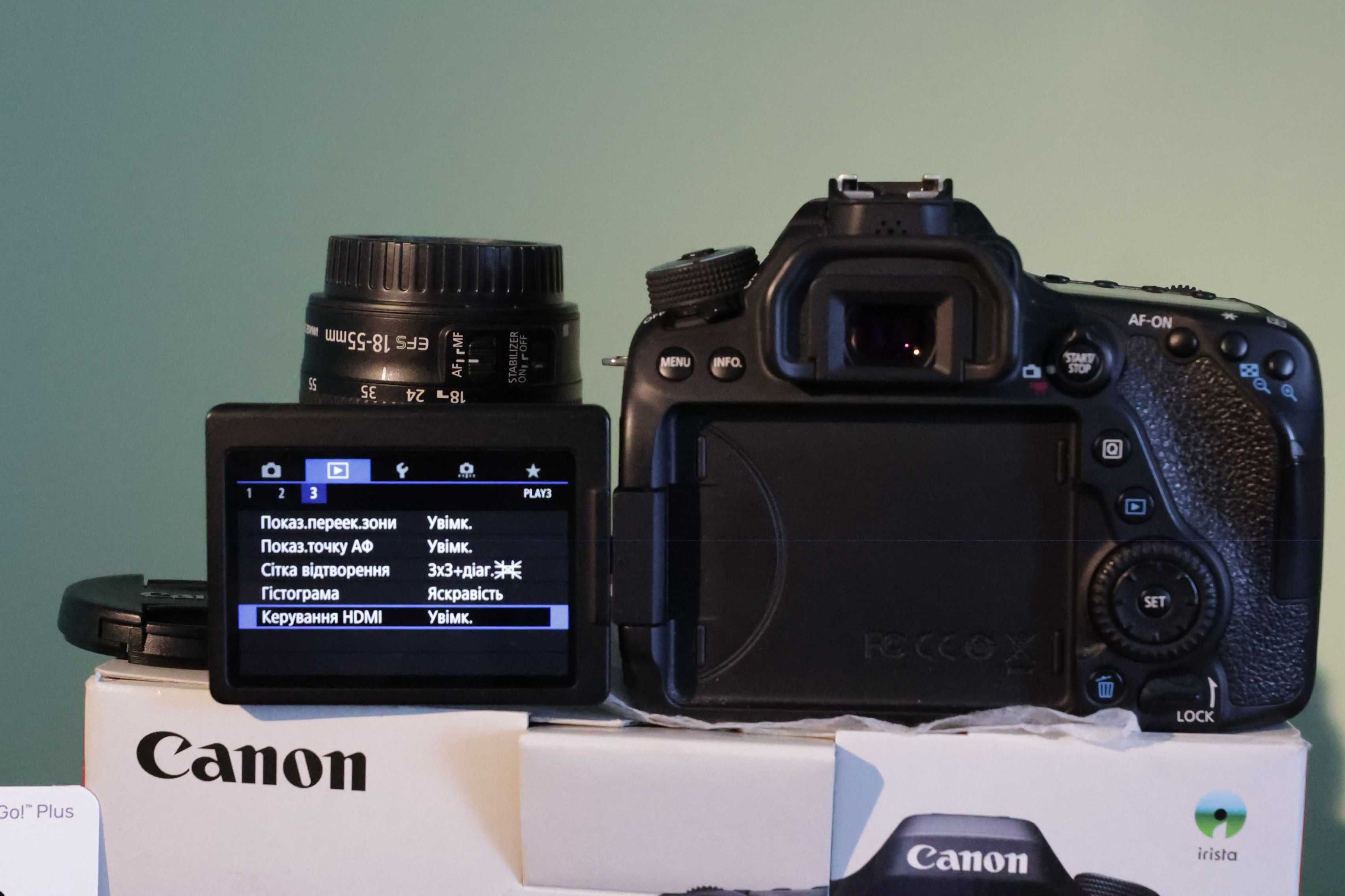 Canon EOS 80 D, kit EFS 18-55 mm (як новий, у коробці з документами)