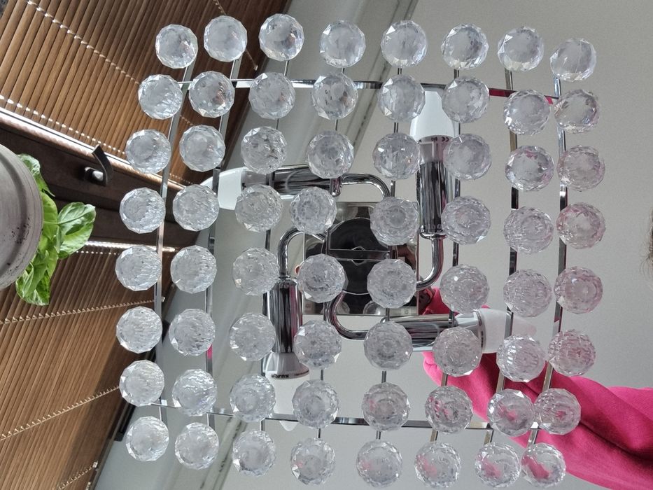 Lampa plafon z kryształami