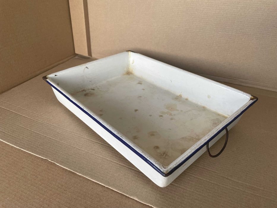 MINCHIN – Tabuleiro cirúrgico vintage, esmaltado.