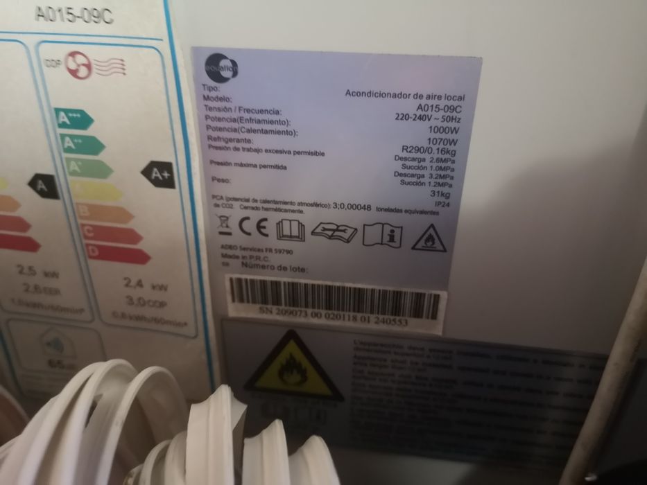 Ar condicionado portátil equation A015-09C