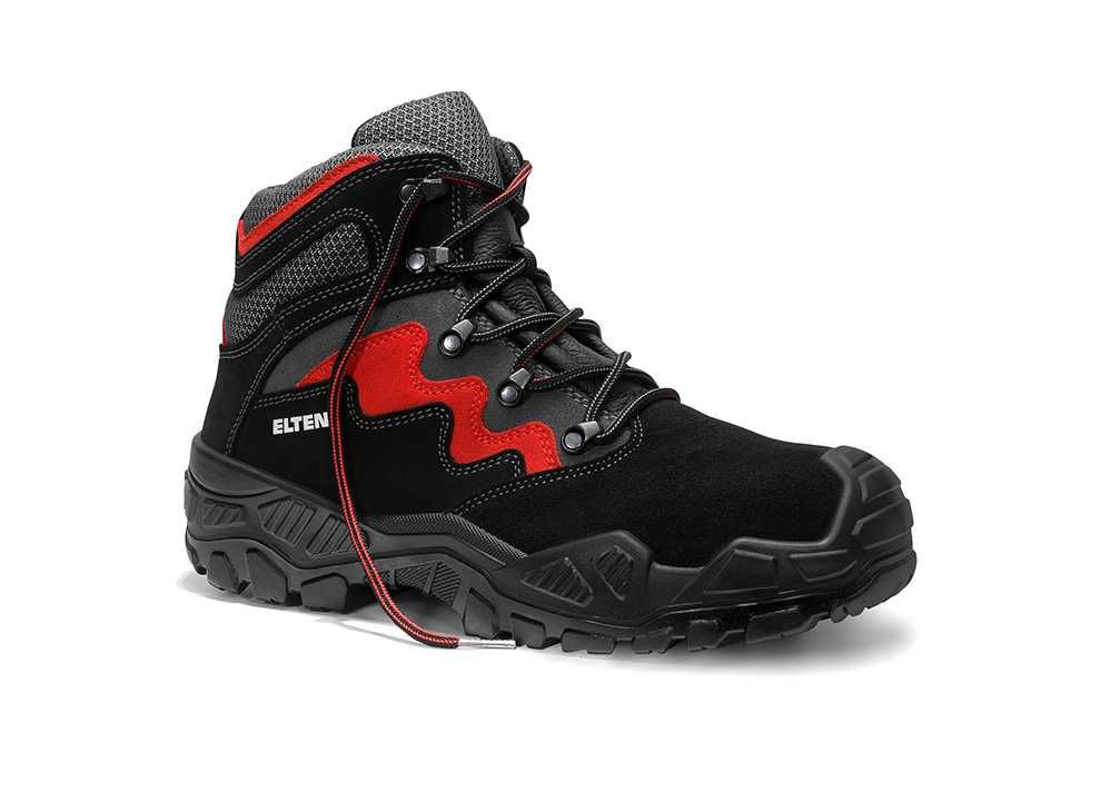 Buty robocze Elten MICK black-red Mid ESD S3S R. 48. (14)