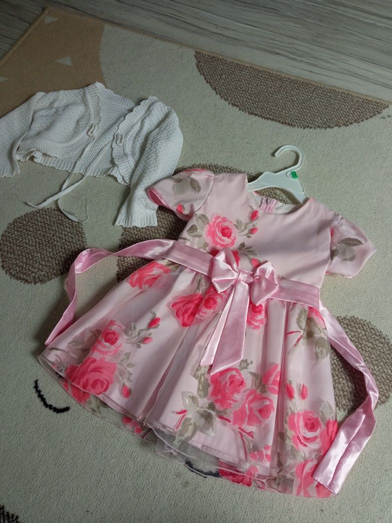 Sukienka elegancka + ażurkowe bolerko firmy Butik