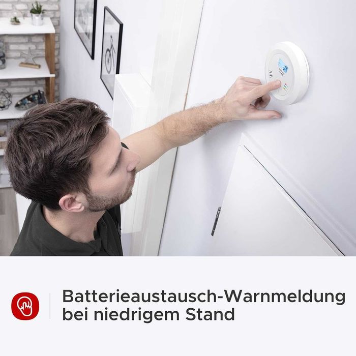 detektor co x-sense z wymienną baterią i wyświetlaczem lcd vv