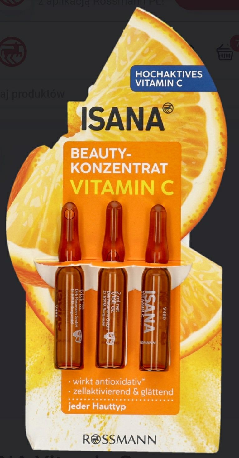 Isana Beauty konzentrat vitamin c rossman ampułki