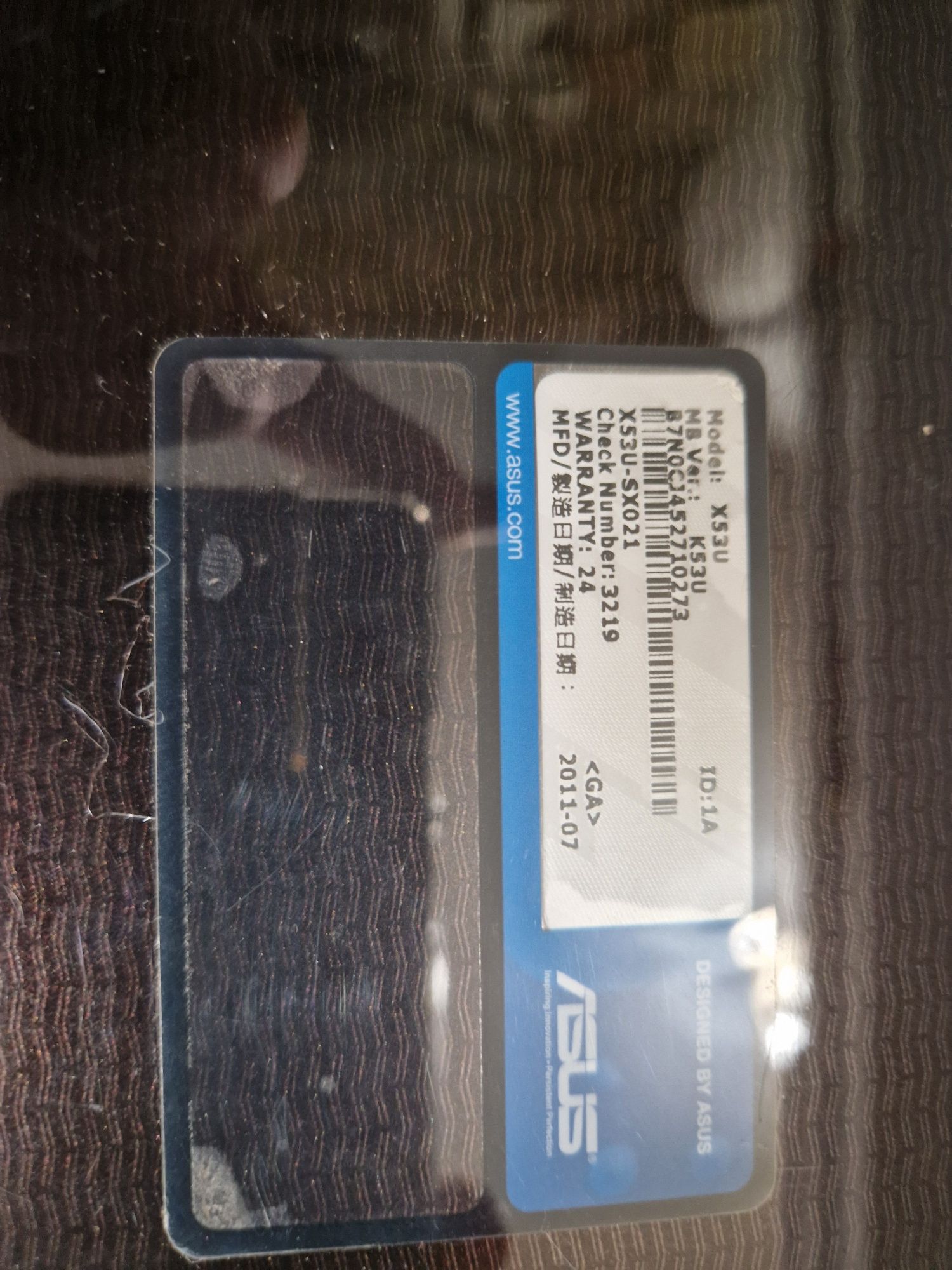 Części laptopa Asus X53U