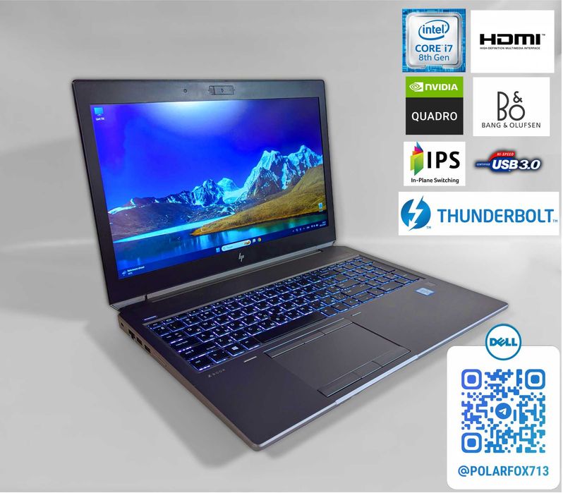 *️⃣HP ZBook 15 G5 i7/6xC/4.3GHz/FHD_IPS/32G_RAM/512G_SSD/P1000 4GB/TBD