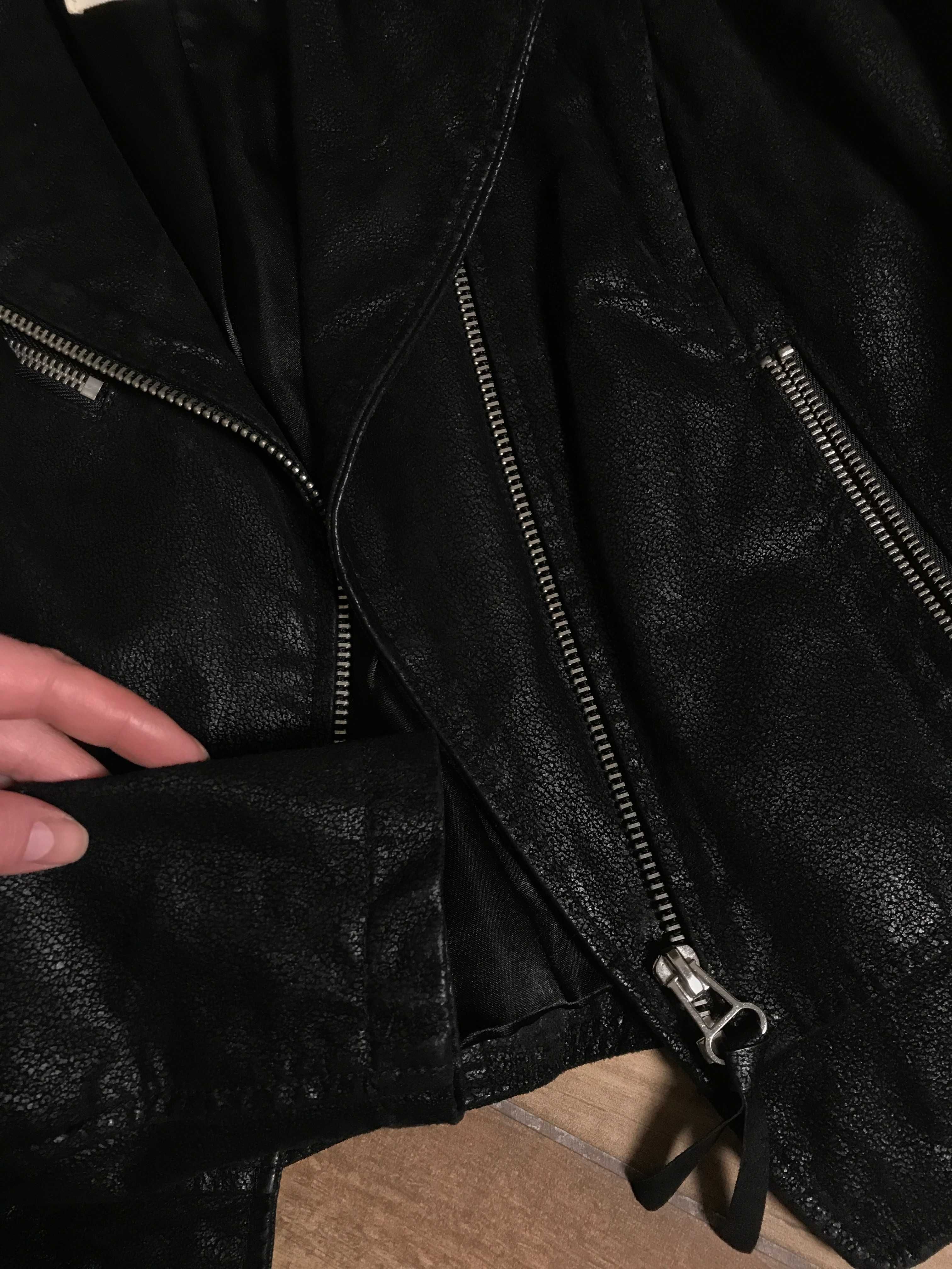 New Look Leather Jacket женская кожаная косуха