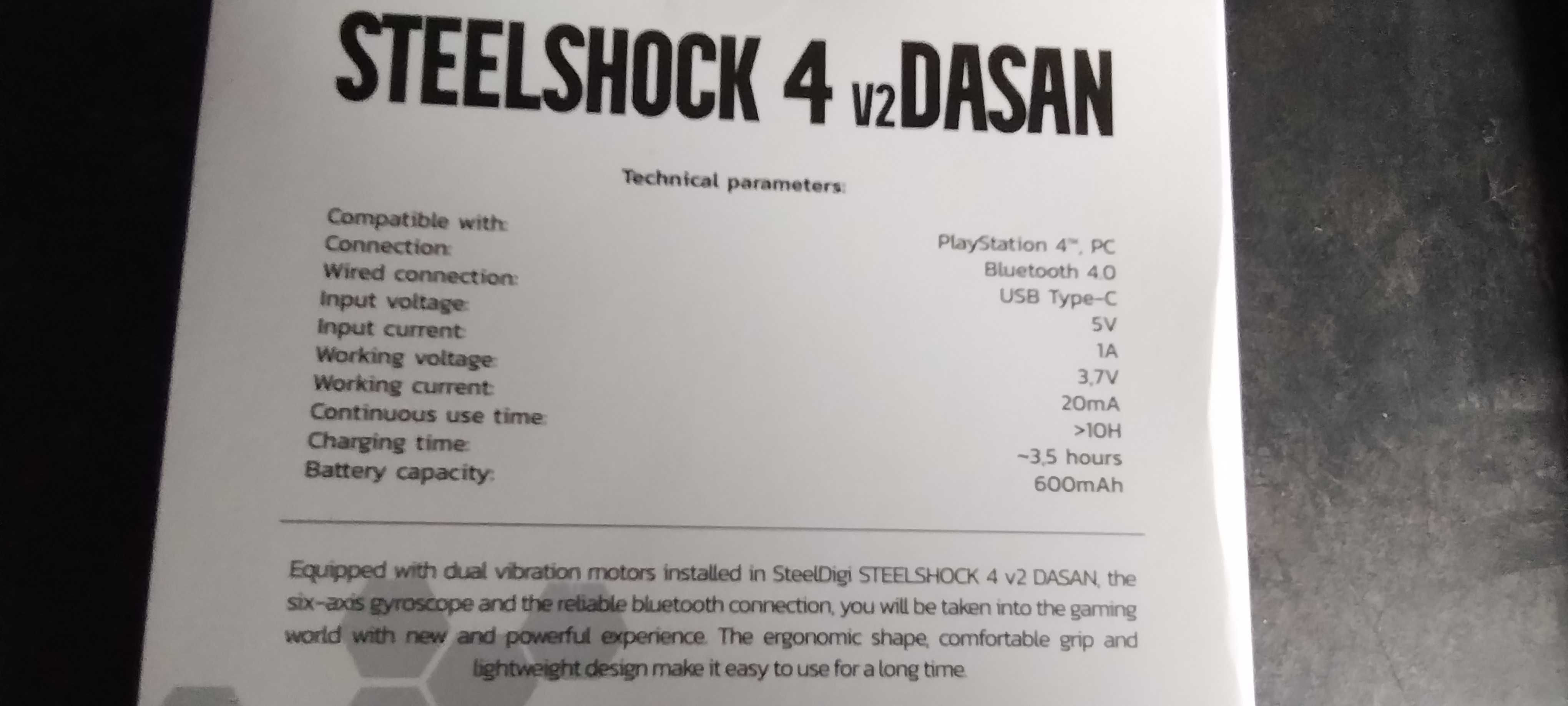 Pad Steelshock 4 v2 Dasan do PS4, PC