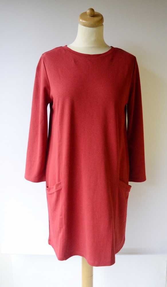 Sukienka Czerwona Indiska Oversize M 38 Elegancka