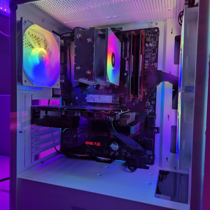 Komputer RX6600XT/R5 5500/16GB ram/Gamingowy Okazja RGB  gwarancja w10
