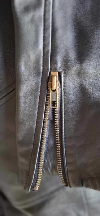 Casaco em pele- Preto - L- Mango