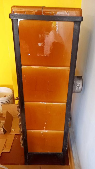 Piec kaflowy wolnostojący koza szamotowy antyk sprawny