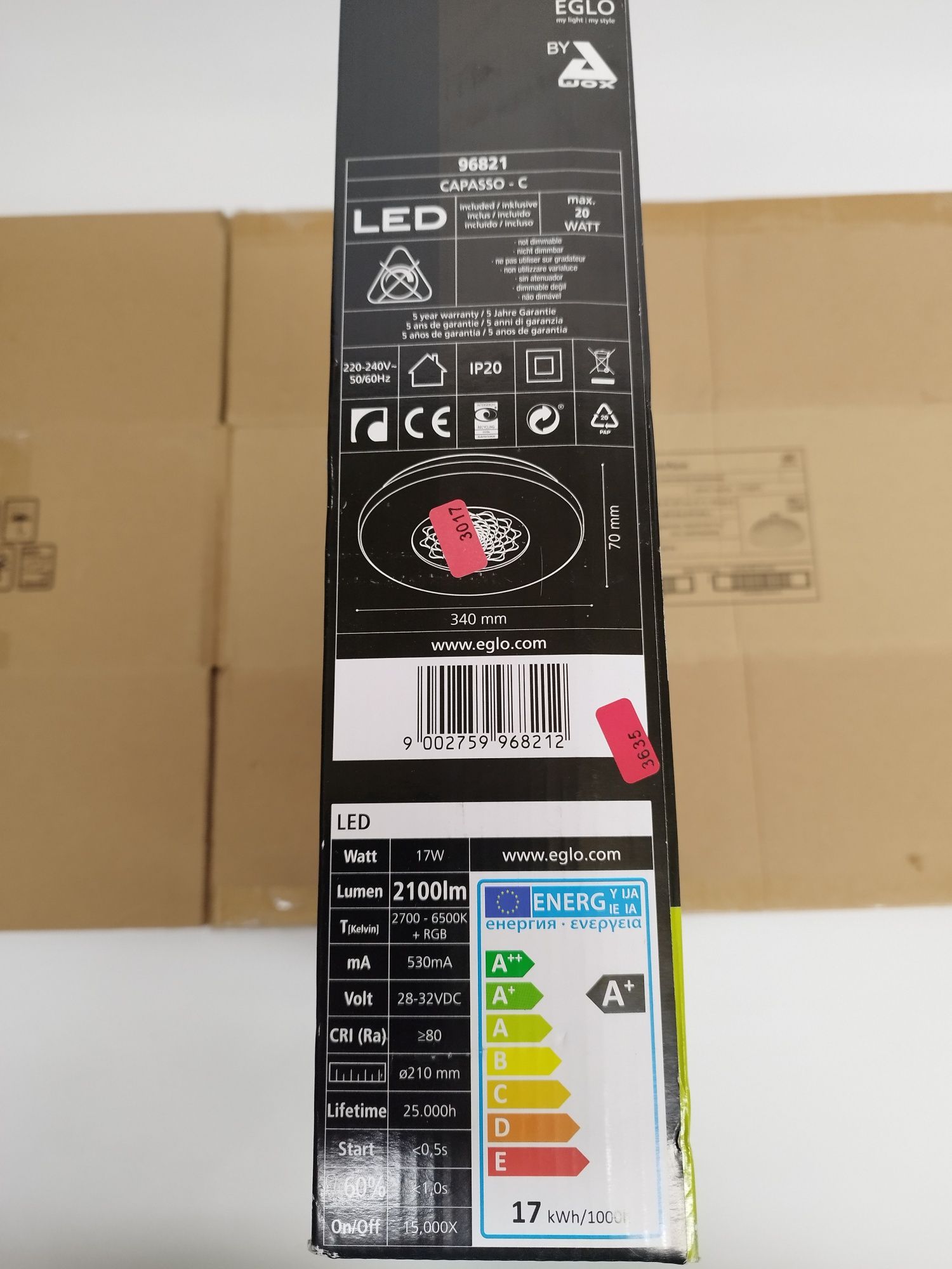 Plafon LED RGB Eglo capasso-c 96821 aplikacja