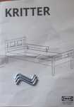Cama criança Ikea (1,65 × 75 cm) + colchão  + resguardo
