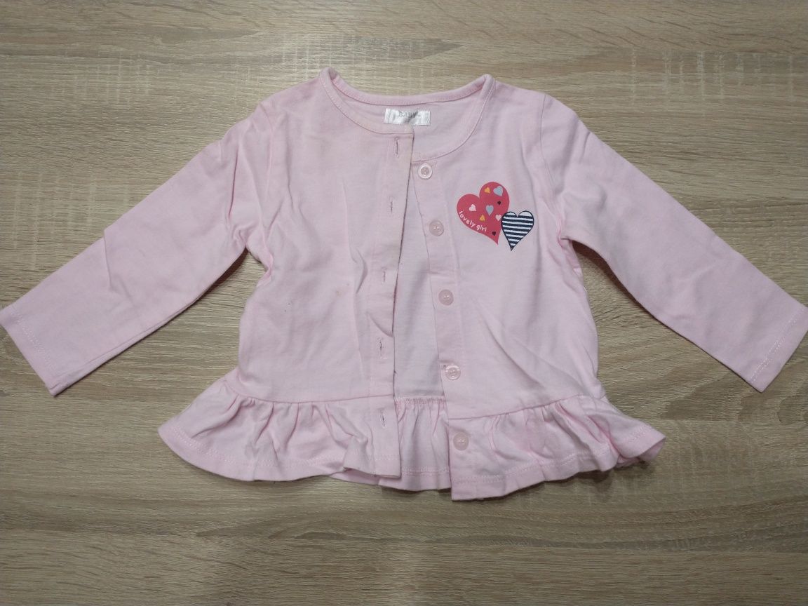 Bluzeczka niemowlęca na guziczki Pepco różowa roz. 74