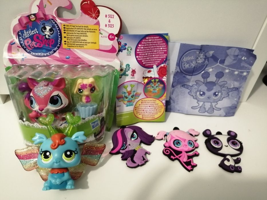 Hasbro Littlest Petshop świecący 3 figurki 3 magnesy JAK NOWE