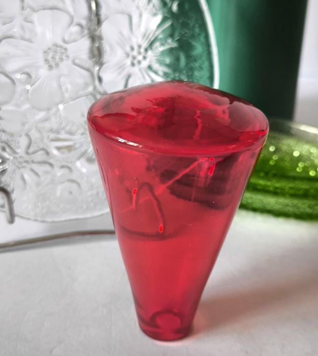 Wazon tzw." Kiwaczek" Leonardo piękne stare kolorowe szkło