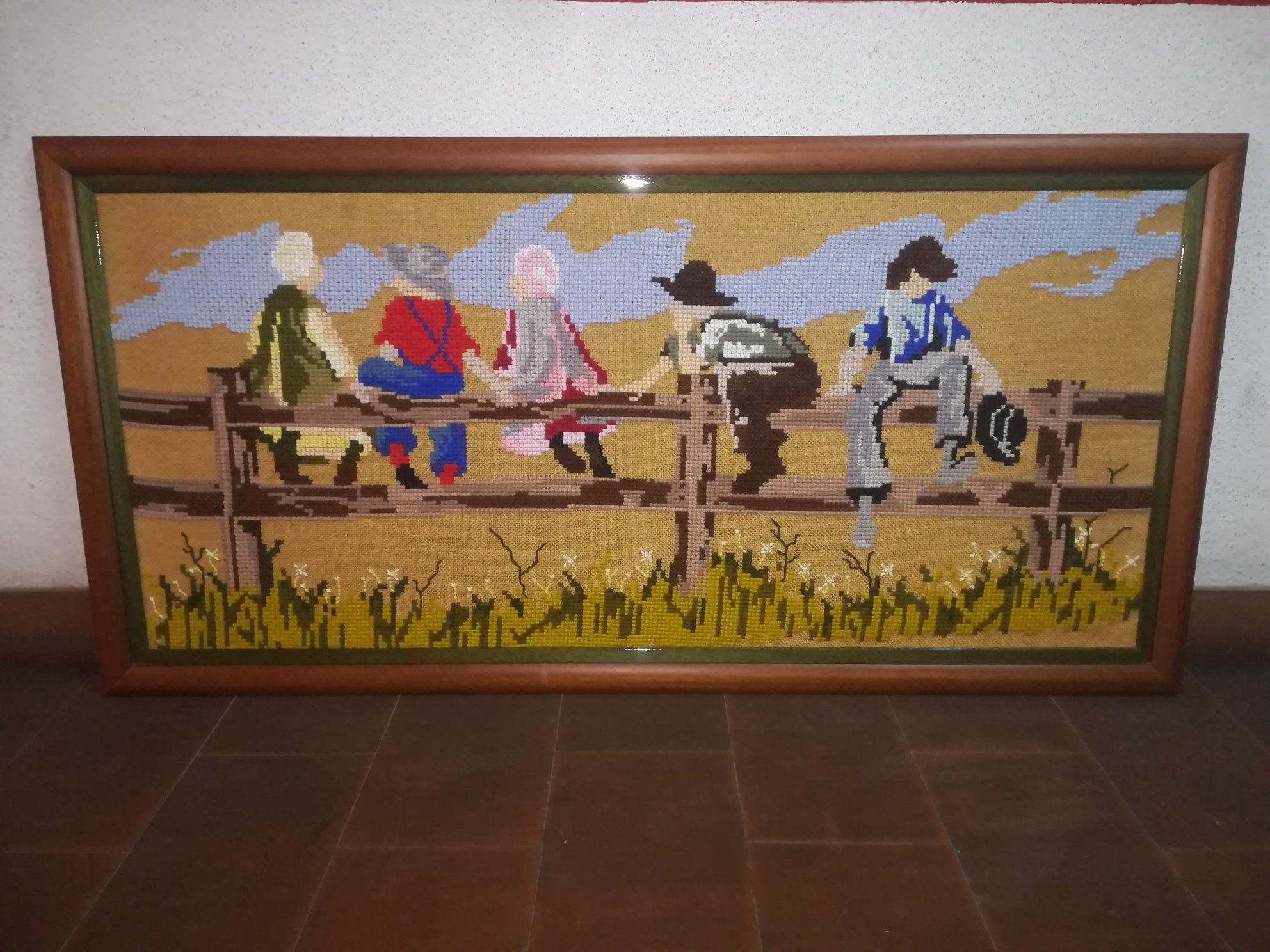 Quadro em Arraiolos 132x65 cm