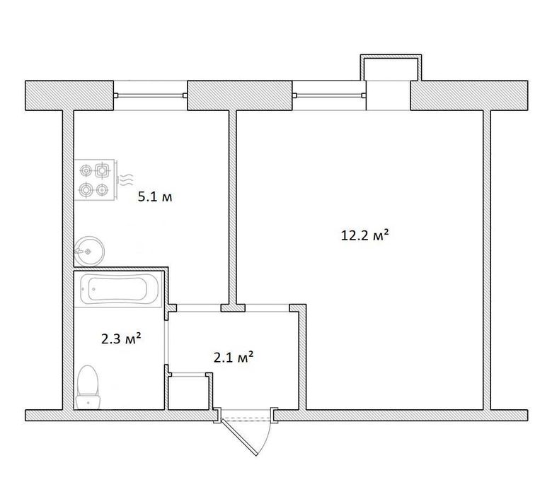1 кім в багатоповерхівці 12 КВАРТАЛ (698396)