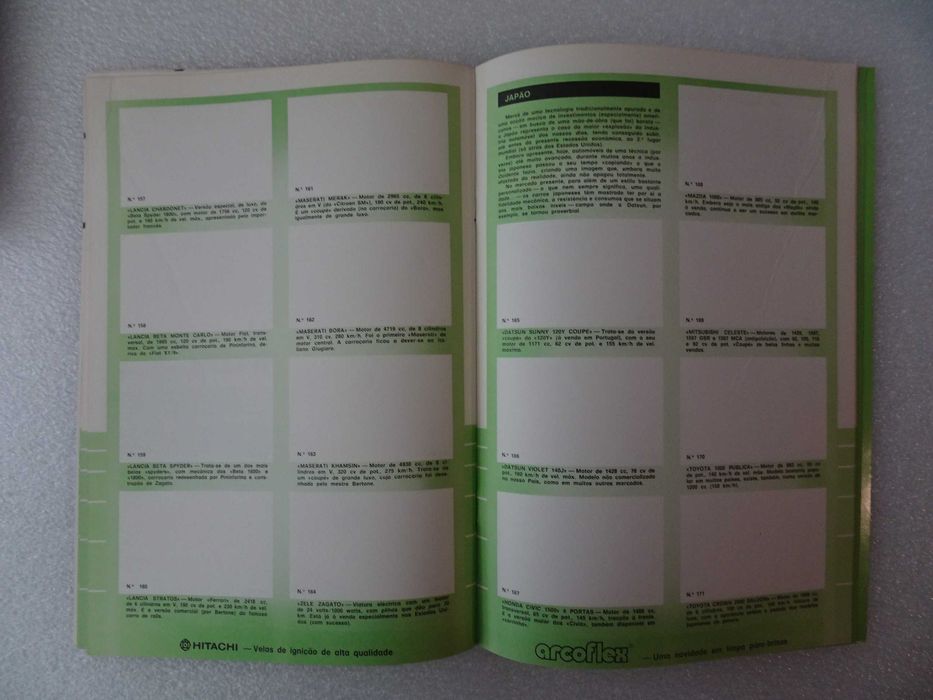 Caderneta de cromos vazia Salões do Automóvel e da Moto 1976