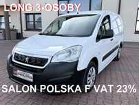Peugeot Partner 1.6 HDI 100 KM LONG serwis 1wł Salon Polska F VAT 23% GWARANCJA