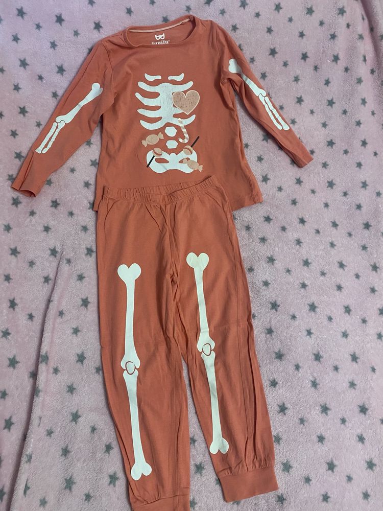 Пижама скелет на девочку