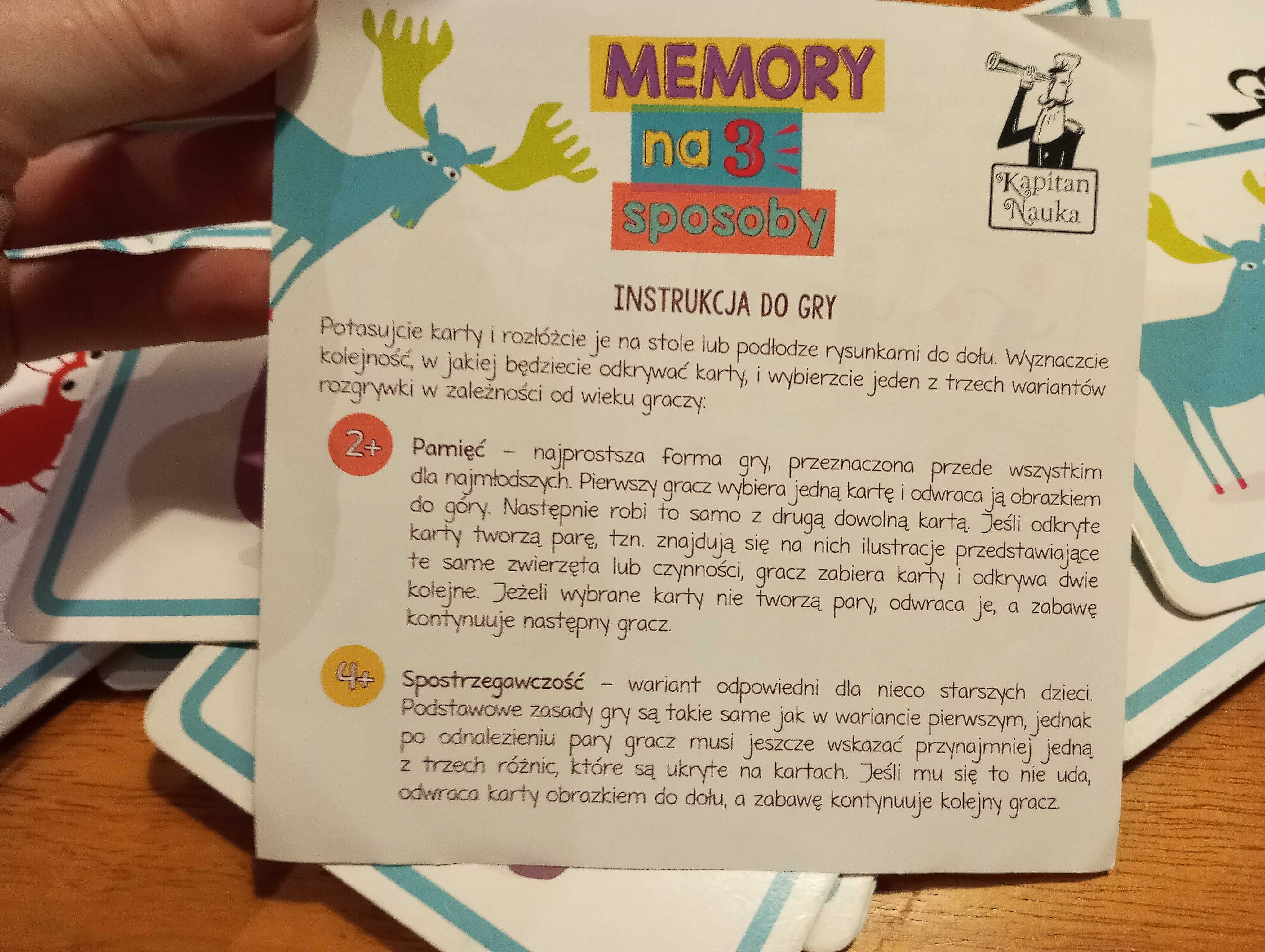Gra memory na 3 sposoby Zwierzyniec Kapitan Nauka