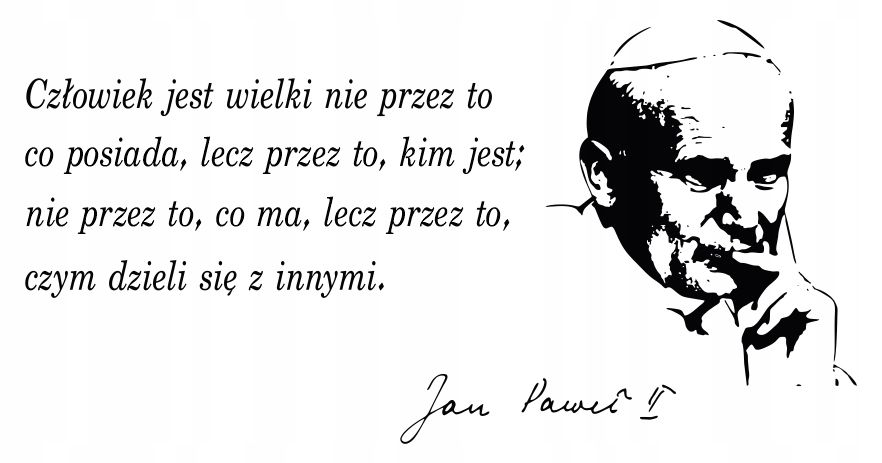 Naklejki na ścianę samoprzylepne Jan Paweł II 100x50cm