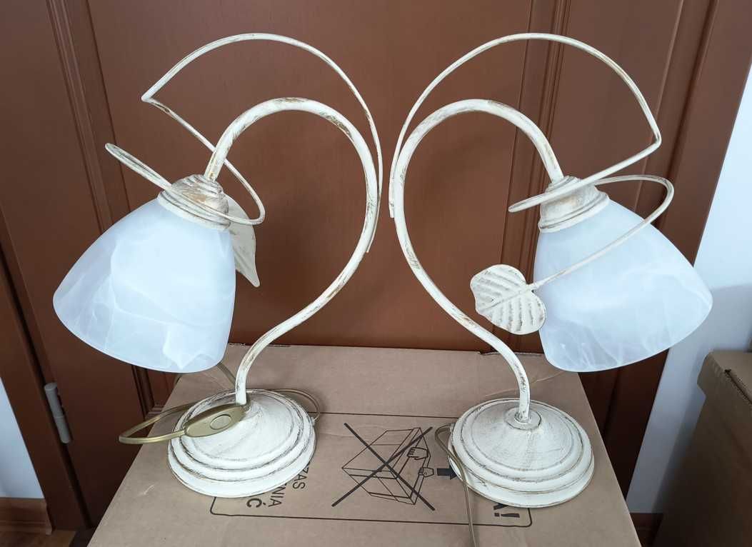 Dwie lampki biurkowe lub na nocny stolik - Vintage