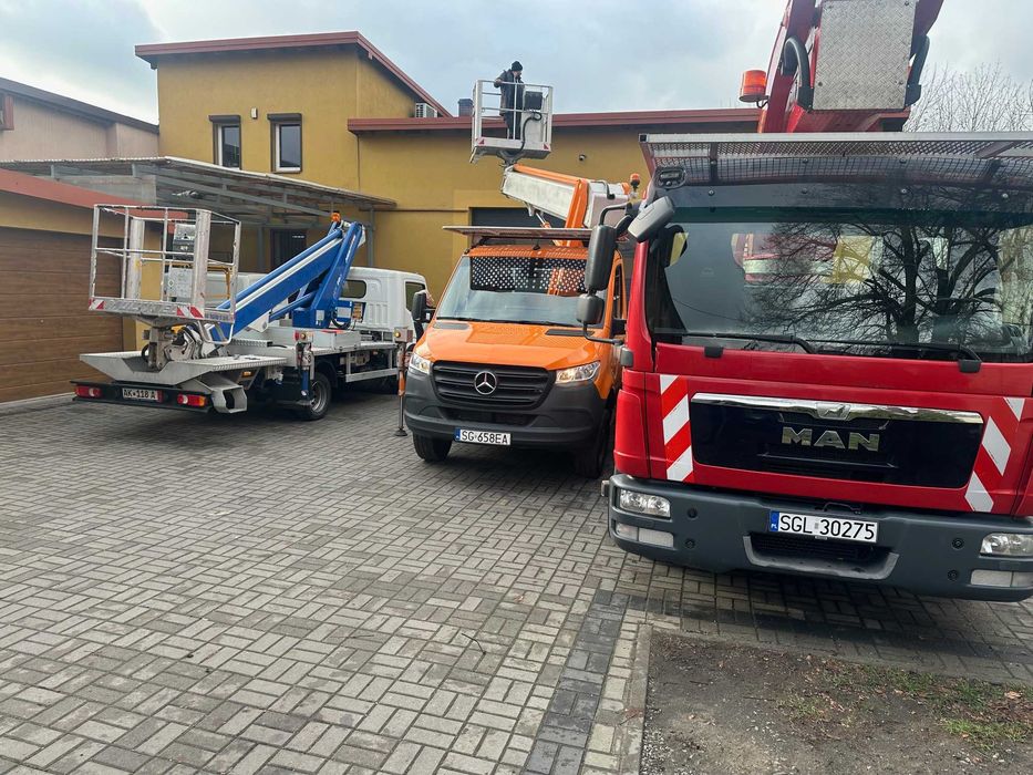 Zwyżka Pyskowice podnośnik koszowy wynajem od 12 do 35m