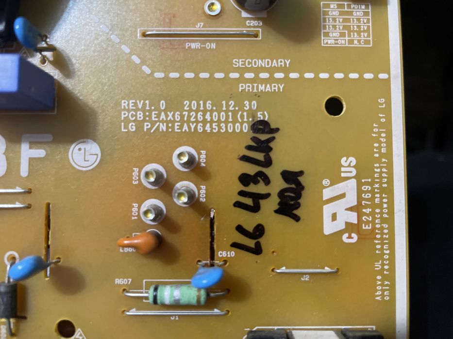 Блок питания телевизора LG 43 Lgp43Dj-17F1 lg 43LKP