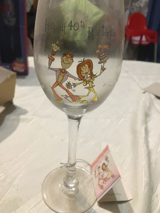 Kieliszek na wino 40te urodziny
