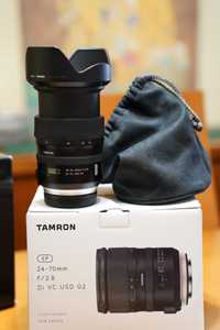 Lente Tamron 24-70 f2.8 Di VC USD G2 com estabilizador para Canon