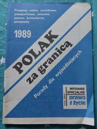 Broszura, poradnik  z 1989r. Polak za granicą