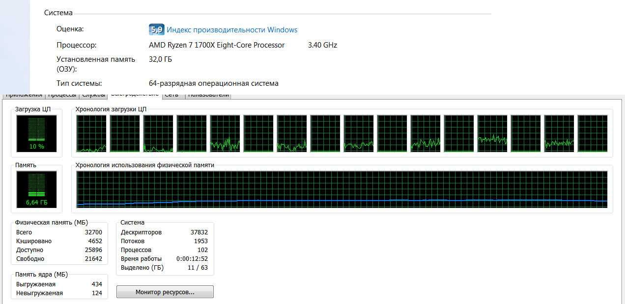 Компьютер для работы в 3Д, AMD Ryzen 7, ОЗУ 32Гб,  1050TI 4Гб