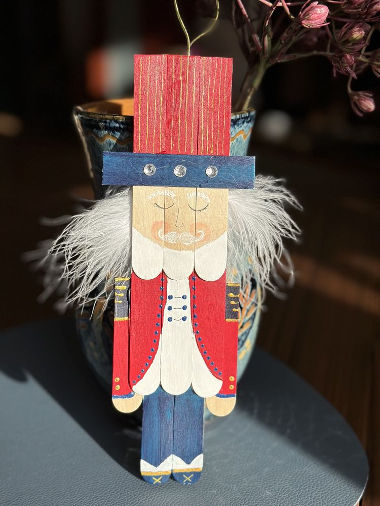 Dekoracje świąteczne Dziadek do orzechów handmade
