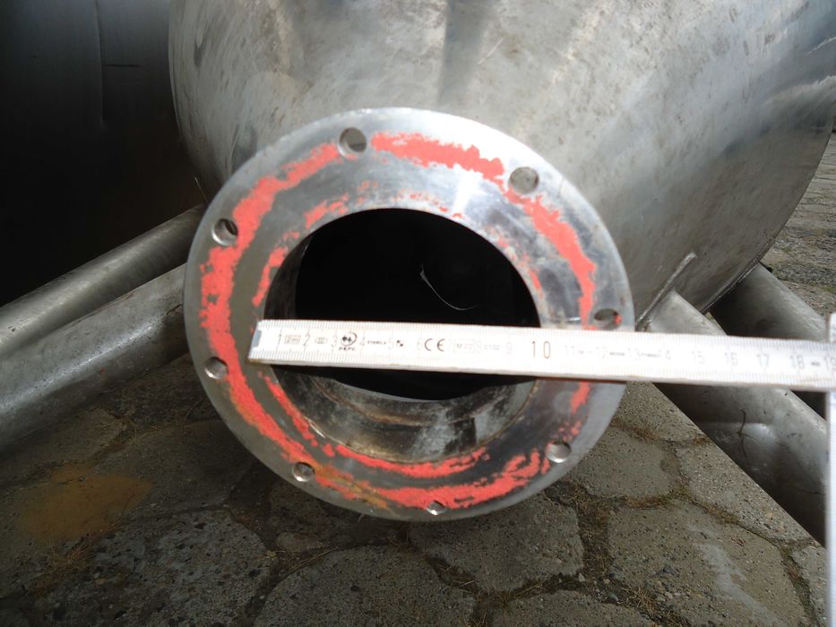 Zbiornik silos  nierdzewny 6000L z mieszadłem dno stożek ścianka 2,7mm