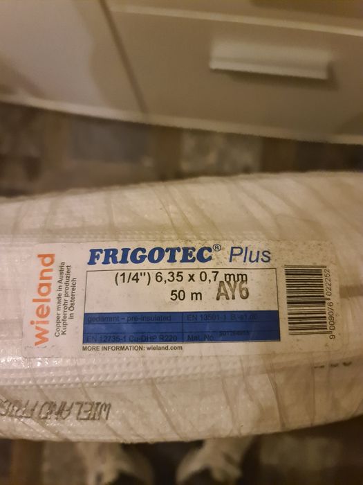 Tubo cobre ar condicionado 1/4 - 50metros