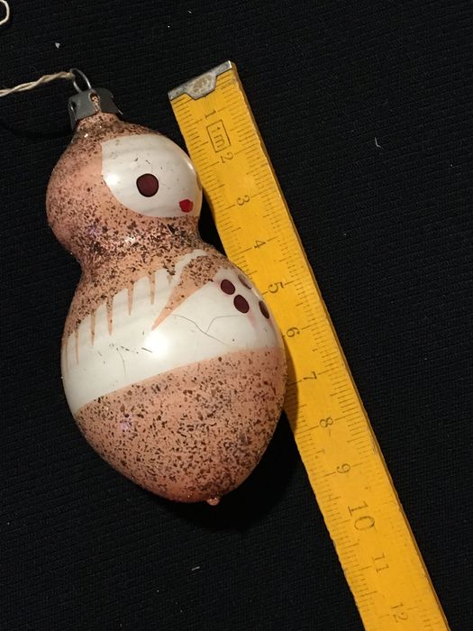 Bombki szklane babuszka Balbinka, PRL, 2 szt