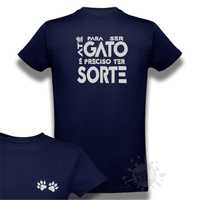 Sorte para ser Gato T-shirt - PORTES GRÁTIS