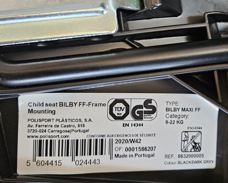 Cadeira de bicicleta para bebé e criança